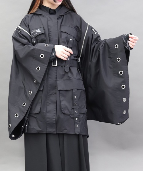 m*r様 Needles 黒 蝶刺繍 ボタンアップジャケット 新品タグ付き REZEN（リゼン） ジャケット テーラードジャケット 蝶刺繍和袖