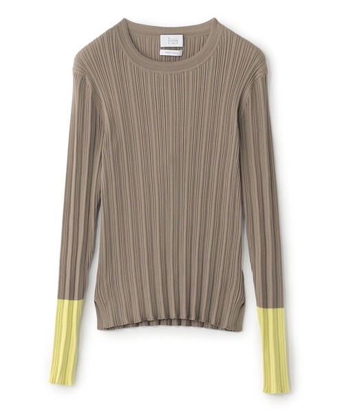 S.ESSENTIALS(エスエッセンシャルズ)の「カラーブロックニット(ニット/セーター・レディース・ベージュ/ダークネイビー・38)」の1枚目の写真