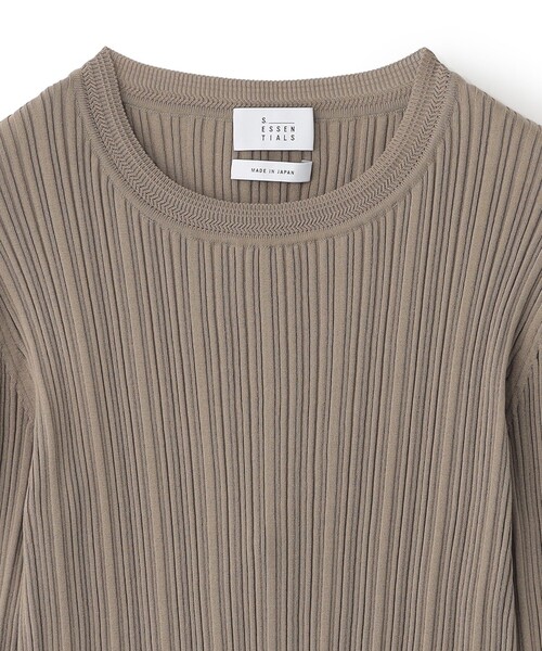 S.ESSENTIALS(エスエッセンシャルズ)の「カラーブロックニット(ニット/セーター・レディース・ベージュ/ダークネイビー・38)」の4枚目の写真