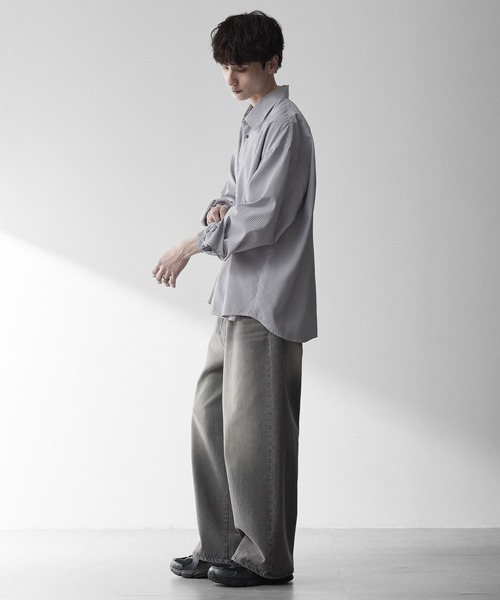 RUUBON（ルーボン）の「【RUUBON】airy regular collar shirt /エアリーレギュラーカラーシャツ/ストライプ（シャツ/ブラウス・メンズ・ホワイト系1・L/M/S）」の21枚目の写真