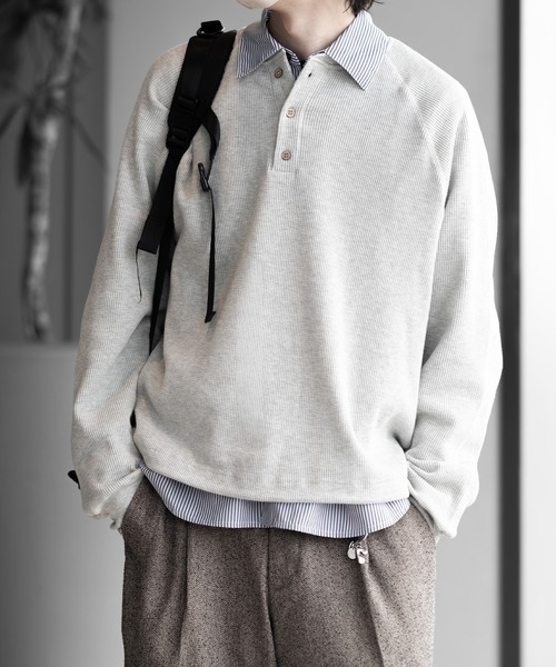 RUUBON（ルーボン）の「【RUUBON】airy regular collar shirt /エアリーレギュラーカラーシャツ/ストライプ（シャツ/ブラウス・メンズ・ホワイト系1・L/M/S）」の4枚目の写真