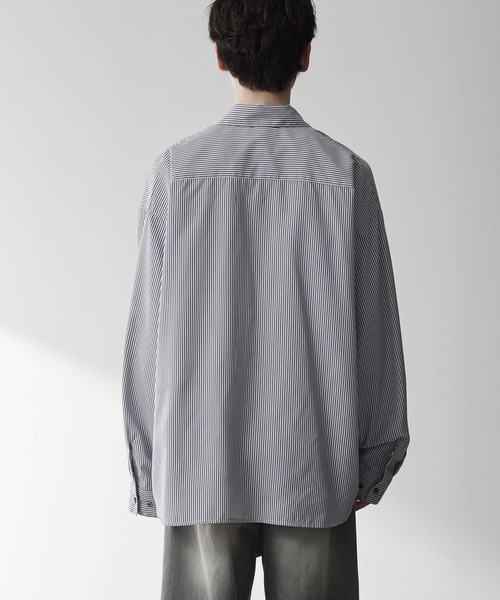 RUUBON（ルーボン）の「【RUUBON】airy regular collar shirt /エアリーレギュラーカラーシャツ/ストライプ（シャツ/ブラウス・メンズ・ホワイト系1・L/M/S）」の19枚目の写真