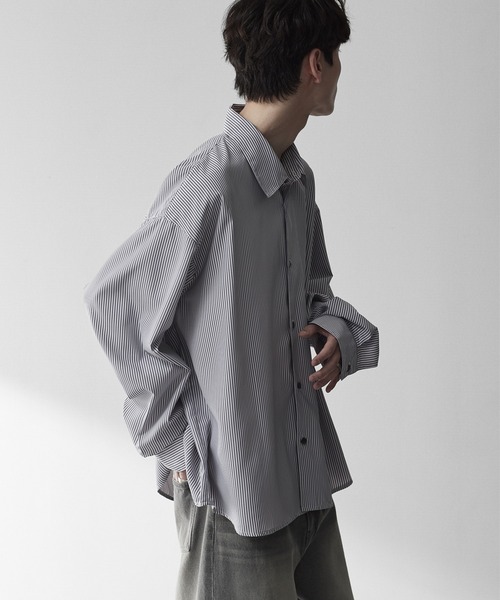 RUUBON（ルーボン）の「【RUUBON】airy regular collar shirt /エアリーレギュラーカラーシャツ/ストライプ（シャツ/ブラウス・メンズ・ホワイト系1・L/M/S）」の17枚目の写真