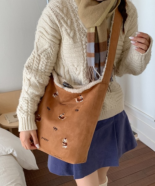 blackdia ocean（ブラックダイヤオーシャン）の「blackdia ocean もふもふ わんちゃん リバーシブルバッグ（ショルダーバッグ・レディース・ブラウン/ブラウン系その他・FREE）」の17枚目の写真