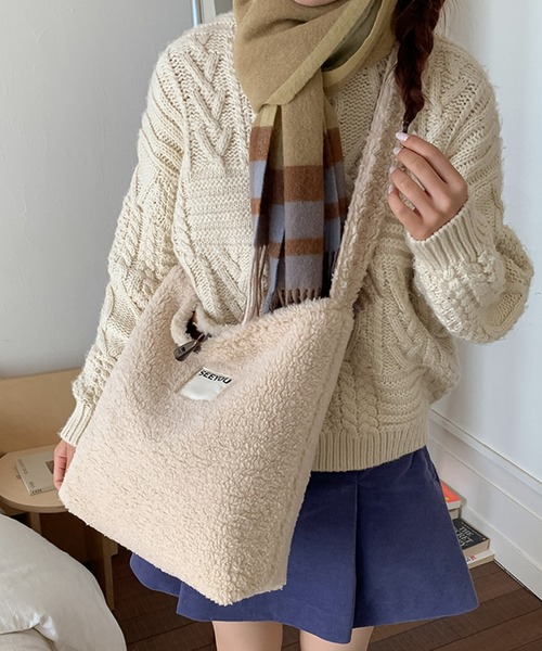 blackdia ocean（ブラックダイヤオーシャン）の「blackdia ocean もふもふ わんちゃん リバーシブルバッグ（ショルダーバッグ・レディース・ブラウン/ブラウン系その他・FREE）」の10枚目の写真