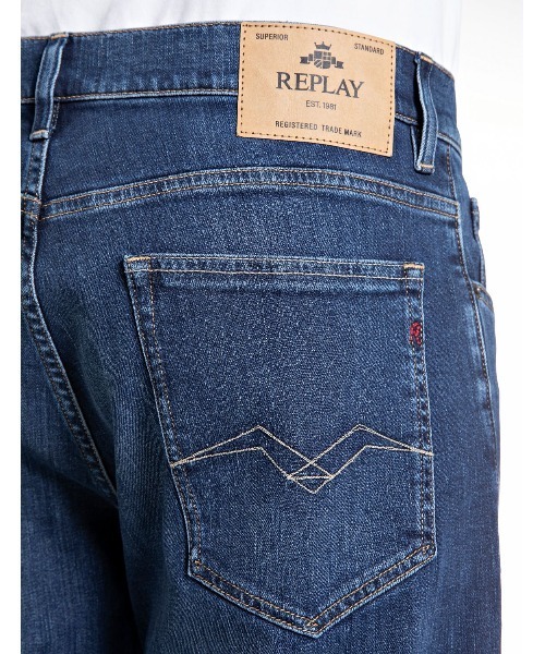 REPLAY（リプレイ）の「リラックスフィットKIRAN インディゴストレッチデニム（デニムパンツ・メンズ・ブルー・W36xL32/W34xL32/W33xL32/W32xL32/W31xL32/W30xL32/W29xL32）」の8枚目の写真