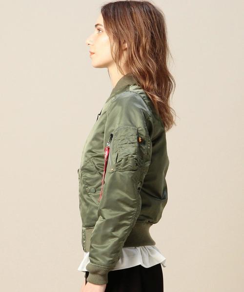 BEAUTY&YOUTH UNITED ARROWS（ビューティーアンドユースユナイテッドアローズ）の「BY ALPHA MA-1 2（MA-1・レディース・ブラック/オリーブ・MEDIUM/SMALL）」の8枚目の写真