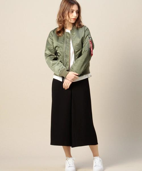 BEAUTY&YOUTH UNITED ARROWS（ビューティーアンドユースユナイテッドアローズ）の「BY ALPHA MA-1 2（MA-1・レディース・ブラック/オリーブ・MEDIUM/SMALL）」の9枚目の写真