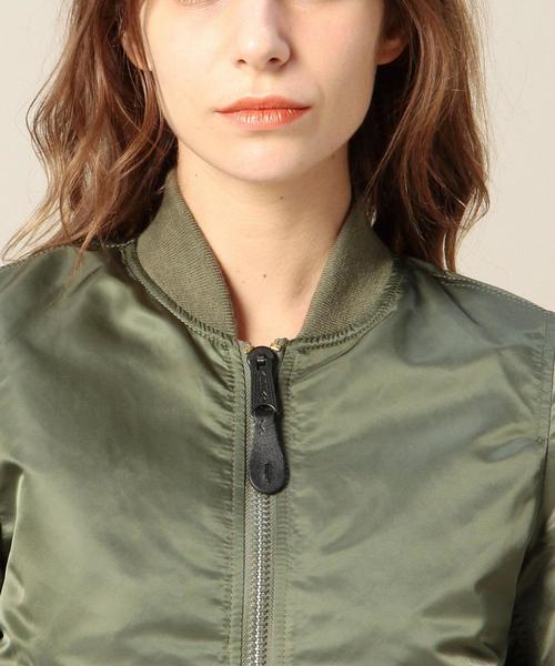 BEAUTY&YOUTH UNITED ARROWS（ビューティーアンドユースユナイテッドアローズ）の「BY ALPHA MA-1 2（MA-1・レディース・ブラック/オリーブ・MEDIUM/SMALL）」の3枚目の写真