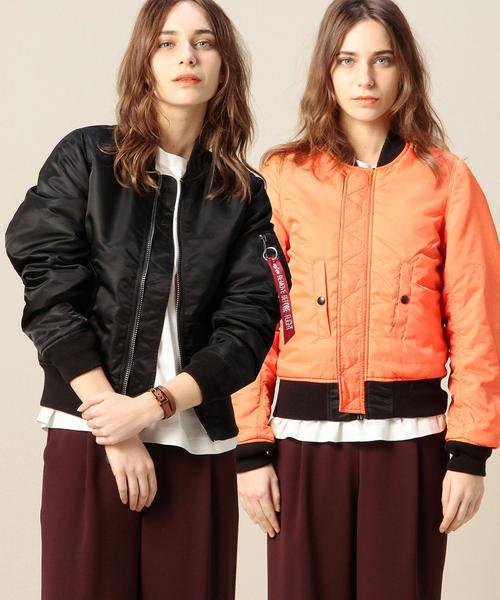 BEAUTY&YOUTH UNITED ARROWS（ビューティーアンドユースユナイテッドアローズ）の「BY ALPHA MA-1 2（MA-1・レディース・ブラック/オリーブ・MEDIUM/SMALL）」の22枚目の写真