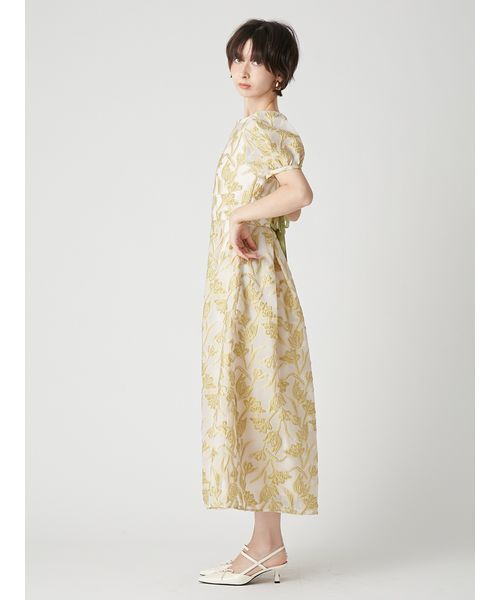 LILY BROWN（リリーブラウン）の「セミシアージャガードドレス（ドレス・レディース・ブラック/ベージュ・0/1）」の6枚目の写真