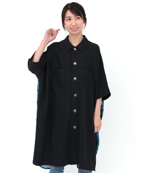 チチカカ（チチカカ）の「イカットプリントドッキングシャツワンピース（ワンピース・レディース・グレー/ベージュ/ブラック・FREE）」の13枚目の写真