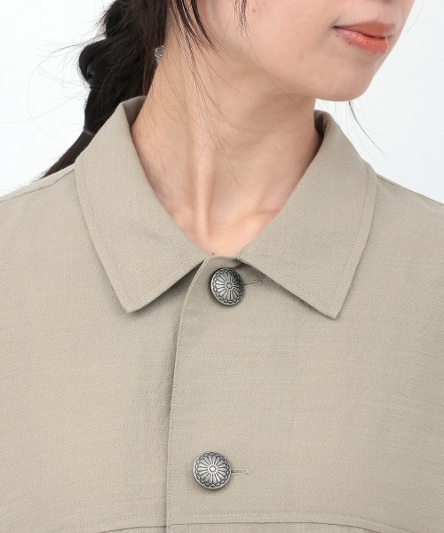 チチカカ（チチカカ）の「イカットプリントドッキングシャツワンピース（ワンピース・レディース・グレー/ベージュ/ブラック・FREE）」の17枚目の写真