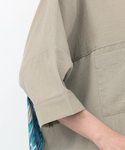 チチカカ（チチカカ）の「イカットプリントドッキングシャツワンピース（ワンピース・レディース・グレー/ベージュ/ブラック・FREE）」の19枚目の写真