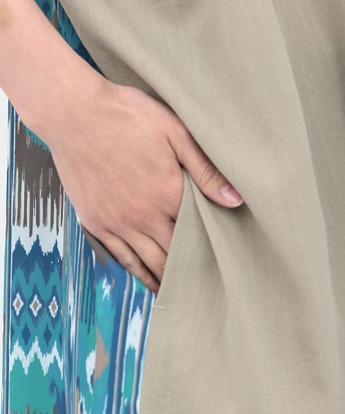 チチカカ（チチカカ）の「イカットプリントドッキングシャツワンピース（ワンピース・レディース・グレー/ベージュ/ブラック・FREE）」の20枚目の写真