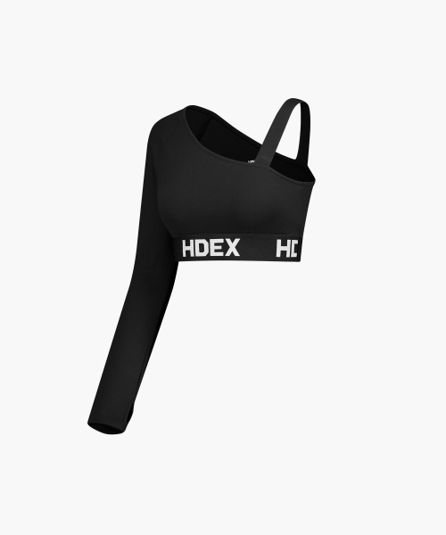 HDEX(エイチデックス)の「プロワンショルダー クロップロングスリーブ (ブラック)(Tシャツ/カットソー・レディース・ブラック・LARGE/MEDIUM/SMALL)」の2枚目の写真