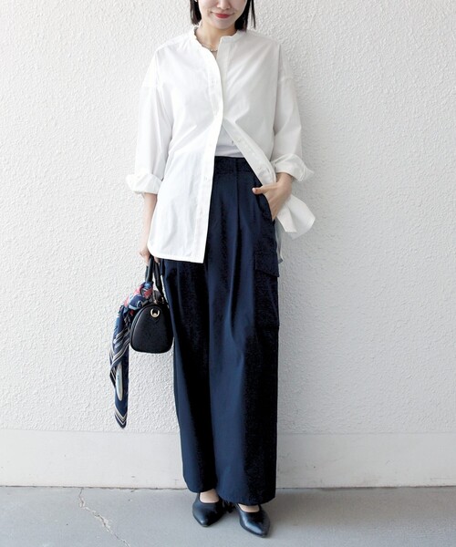 SHIPS any（シップス エニィ）の「【WEB限定】SHIPS any:〈洗濯機可能〉タイプライター イージー カーゴ パンツ（カーゴパンツ・レディース・オリーブ/ネイビー・40/38/36）」の10枚目の写真