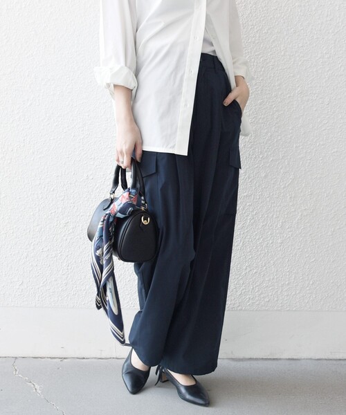 SHIPS any（シップス エニィ）の「【WEB限定】SHIPS any:〈洗濯機可能〉タイプライター イージー カーゴ パンツ（カーゴパンツ・レディース・オリーブ/ネイビー・40/38/36）」の13枚目の写真