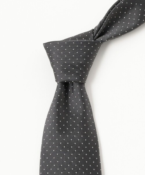 BEAMS F（ビームスエフ）の「シルク ドット柄 ジャカード ネクタイ（ネクタイ・メンズ・ネイビー/グレー・ONE SIZE）」の5枚目の写真
