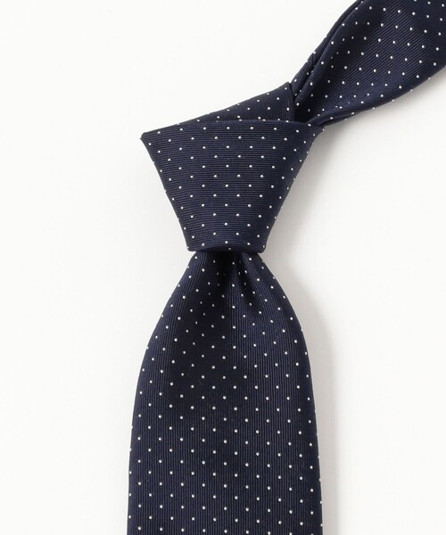 BEAMS F（ビームスエフ）の「シルク ドット柄 ジャカード ネクタイ（ネクタイ・メンズ・ネイビー/グレー・ONE SIZE）」の8枚目の写真