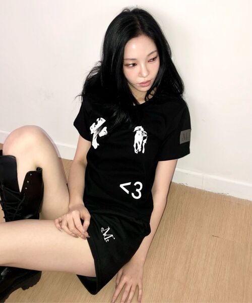 MUCENT(ムセント)の「アンティーククロスポニーハーフ袖Tシャツ(3カラー)(Tシャツ/カットソー・レディース・グレー/ホワイト/ブラック・FREE)」の21枚目の写真