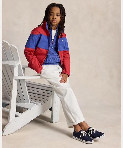 POLO RALPH LAUREN CHILDRENSWEAR(ポロ ラルフ ローレン チルドレンズウェア)の「ロゴ パッカブル フーデッド ジャケット(ブルゾン・キッズ・マルチ・L/M/S/XL)」の4枚目の写真