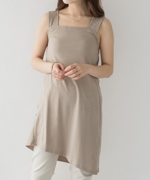 M-4L ブラ紐隠し レイヤードキャミソールミニワンピ 夏服