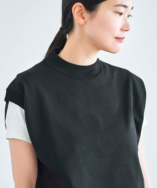 ata(アタ)の「ata vest 3. / ニットベスト(ベスト・レディース・グレー/ホワイト/ピンク/ブラック・MEDIUM)」の3枚目の写真