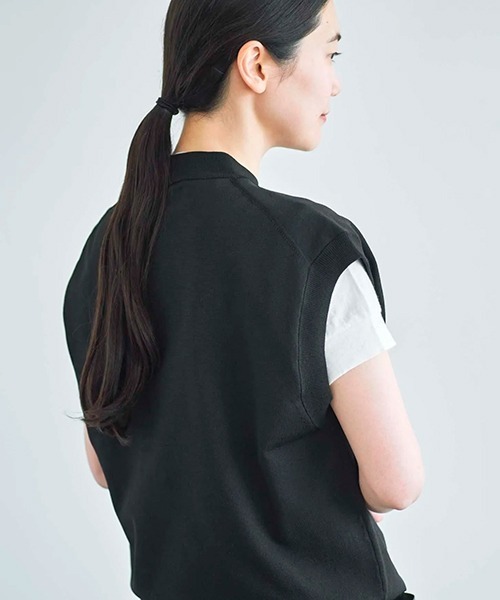 ata(アタ)の「ata vest 3. / ニットベスト(ベスト・レディース・グレー/ホワイト/ピンク/ブラック・MEDIUM)」の19枚目の写真