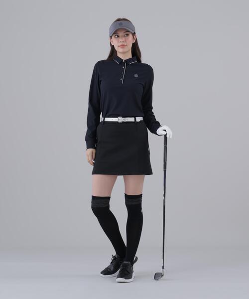 St ANDREWS(セントアンドリュース)の「【St ANDREWS】SPX裏使いジャガード長袖シャツ(ポロシャツ・レディース・ブラック/ホワイト・M/S)」の4枚目の写真