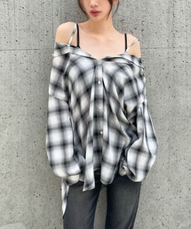 3.3 Field Trip/オフショルアソート柄シャツ2(3WAY)