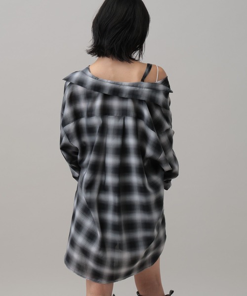 3.3 Field Trip （3.3フィールドトリップ）の「3.3 Field Trip／オフショルアソート柄シャツ2（3WAY）（シャツ/ブラウス・レディース・ブラック系/グリーン系/サックスブルー系/ホワイト系・FREE）」の15枚目の写真