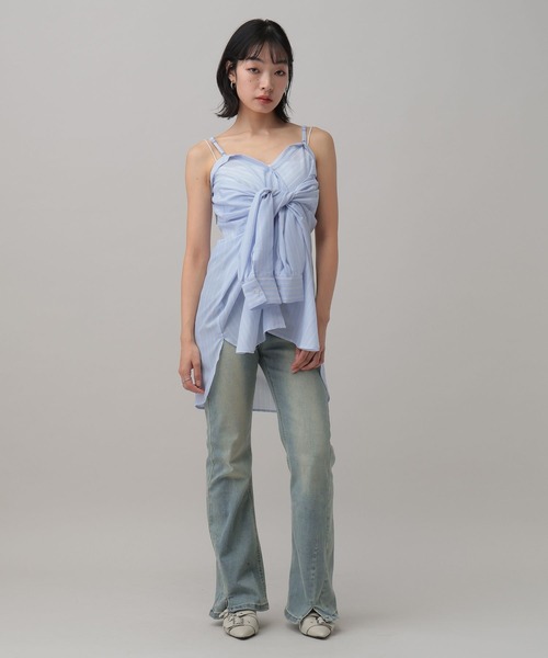 3.3 Field Trip （3.3フィールドトリップ）の「3.3 Field Trip／オフショルアソート柄シャツ2（3WAY）（シャツ/ブラウス・レディース・ブラック系/グリーン系/サックスブルー系/ホワイト系・FREE）」の16枚目の写真