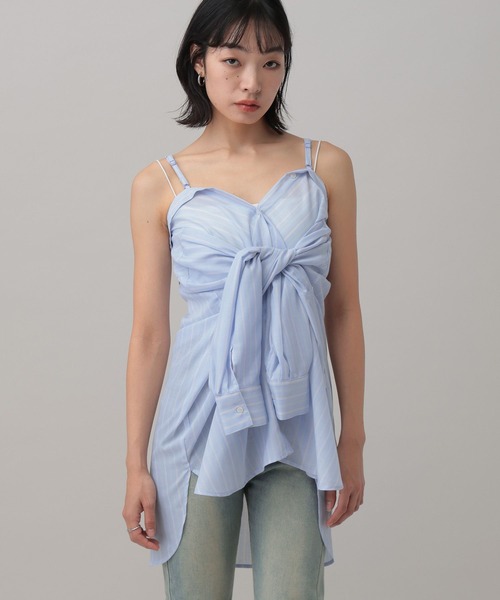 3.3 Field Trip （3.3フィールドトリップ）の「3.3 Field Trip／オフショルアソート柄シャツ2（3WAY）（シャツ/ブラウス・レディース・ブラック系/グリーン系/サックスブルー系/ホワイト系・FREE）」の19枚目の写真