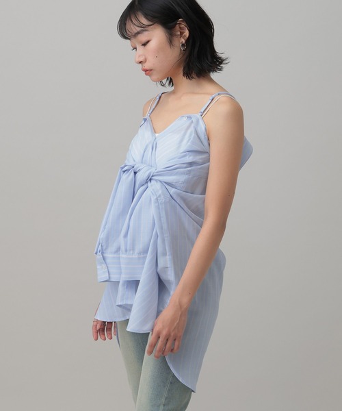 3.3 Field Trip （3.3フィールドトリップ）の「3.3 Field Trip／オフショルアソート柄シャツ2（3WAY）（シャツ/ブラウス・レディース・ブラック系/グリーン系/サックスブルー系/ホワイト系・FREE）」の21枚目の写真