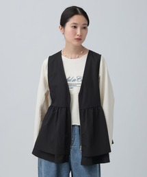 LEPSIM | WZIPギャザーベスト 641247(ベスト)