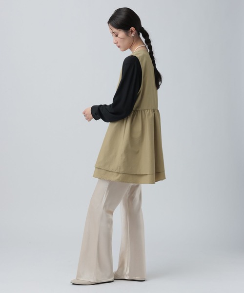 LEPSIM（レプシィム）の「WZIPギャザーベスト　641247（ベスト・レディース・ブラック/オリーブ/ベージュ・FREE/TALL）」の14枚目の写真