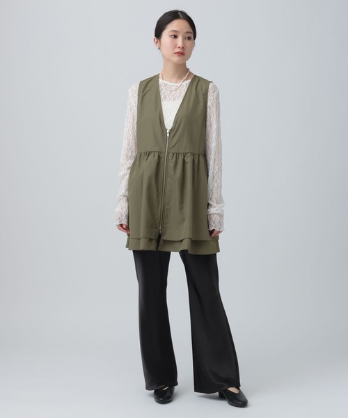 LEPSIM（レプシィム）の「WZIPギャザーベスト　641247（ベスト・レディース・ブラック/オリーブ/ベージュ・FREE/TALL）」の19枚目の写真