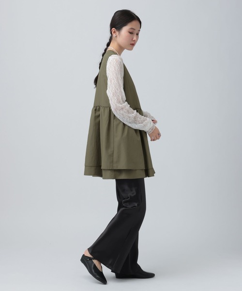 LEPSIM（レプシィム）の「WZIPギャザーベスト　641247（ベスト・レディース・ブラック/オリーブ/ベージュ・FREE/TALL）」の20枚目の写真