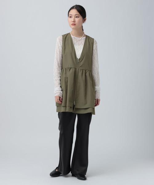 LEPSIM（レプシィム）の「WZIPギャザーベスト　641247（ベスト・レディース・ブラック/オリーブ/ベージュ・FREE/TALL）」の21枚目の写真