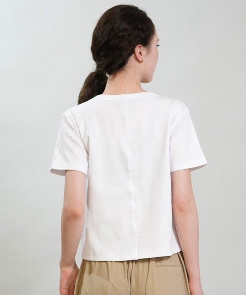 RIKKA FEMME(リッカファム)の「RIKKA FEMME/リッカファム 半袖 Tシャツ リブ フロント刺繍 RF6S-2104(Tシャツ/カットソー・レディース・ブラック/ホワイト・M/L/S/M)」の13枚目の写真