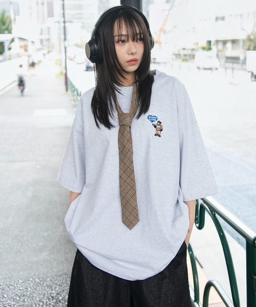 WEGO（ウィゴー）の「∴WEGO/【26年春夏新作】別注BENDAVISワンポイントT（Tシャツ/カットソー・メンズ・ホワイト/ネイビー/アッシュグレー/ブラック・SMALL/LARGE/MEDIUM）」の4枚目の写真