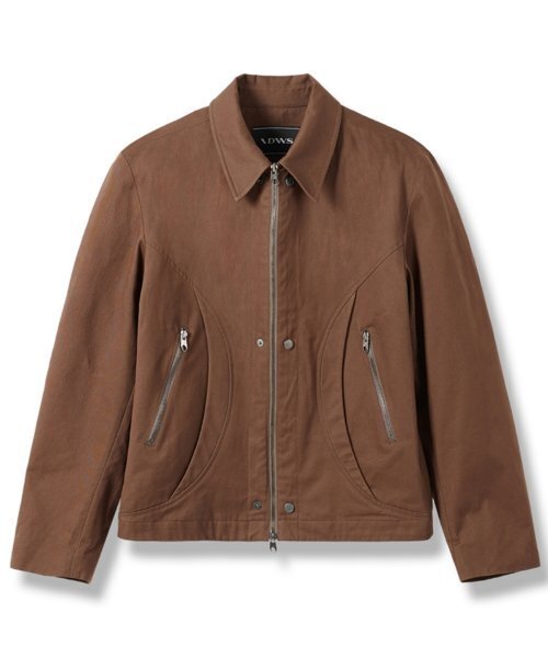 Muliti Zip Up Mail Jacket Brown（ナイロンジャケット）｜IDWS 