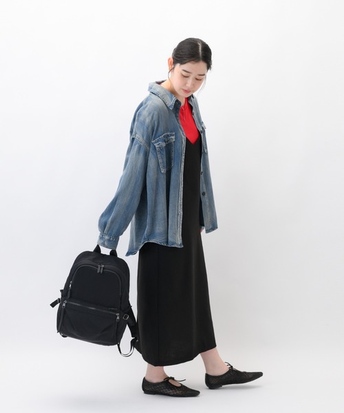 W&.Day/Night(ダブルアンド デイナイト)の「リュックサック キルッコ コレクション 15L A4サイズ 13.3インチPC ボトルホルダー 19144(バックパック/リュック・レディース・ブラック/ライトグレー系・FREE)」の6枚目の写真