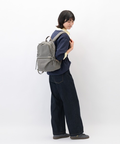 W&.Day/Night(ダブルアンド デイナイト)の「リュックサック キルッコ コレクション 15L A4サイズ 13.3インチPC ボトルホルダー 19144(バックパック/リュック・レディース・ブラック/ライトグレー系・FREE)」の8枚目の写真