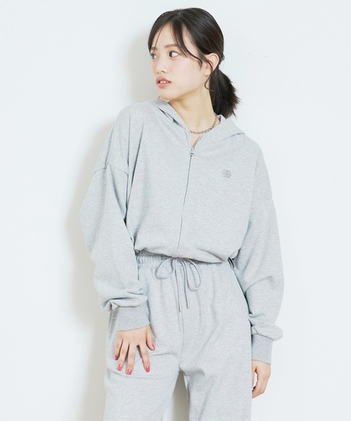 LOVETOXIC（ラブトキシック）の「キラキラロングパンツセットアップ（セットアップ・キッズ・ブラック/トップグレー・S:140cm/L:160cm/M:150cm/130cm）」の4枚目の写真