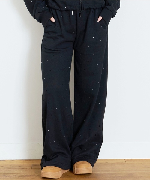 LOVETOXIC（ラブトキシック）の「キラキラロングパンツセットアップ（セットアップ・キッズ・ブラック/トップグレー・S:140cm/L:160cm/M:150cm/130cm）」の8枚目の写真