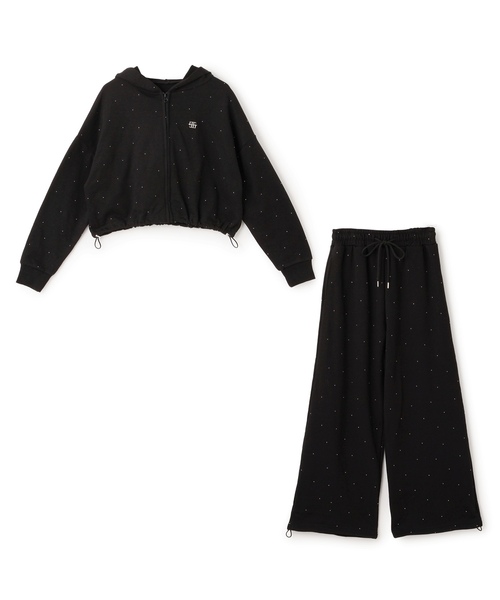 LOVETOXIC（ラブトキシック）の「キラキラロングパンツセットアップ（セットアップ・キッズ・ブラック/トップグレー・S:140cm/L:160cm/M:150cm/130cm）」の16枚目の写真