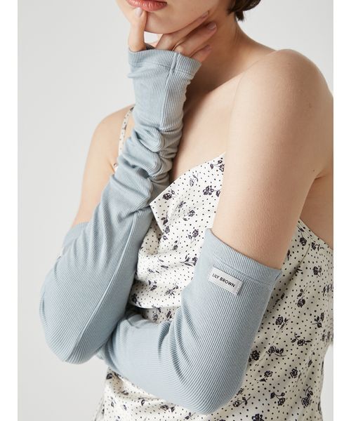 LILY BROWN(リリーブラウン)の「UVカットアームカバー(手袋・レディース・ベージュ/ブルー/ブラック・F)」の12枚目の写真