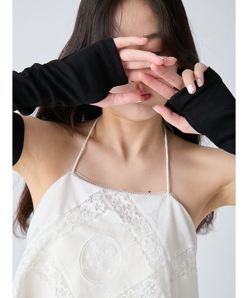 LILY BROWN(リリーブラウン)の「UVカットアームカバー(手袋・レディース・ベージュ/ブルー/ブラック・F)」の15枚目の写真